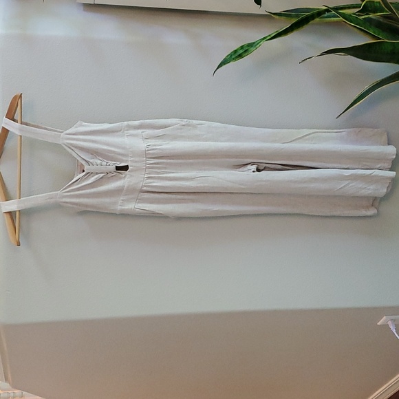 Monteau Pants & Jumpsuits Monteau Los Angeles Linen Blend Jumpsuit Poshmark